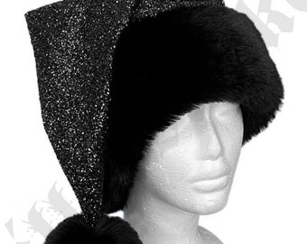 GLITTER Luxury Faux Fur Santa Hat