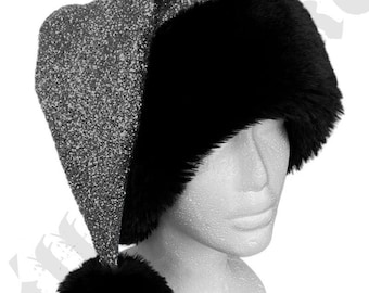 GLITTER Luxury Faux Fur Santa Hat