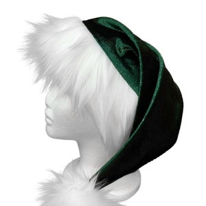 FINAL SALE! Metallic Velvet Long Faux Fur Christmas Santa Hat - No Restock -