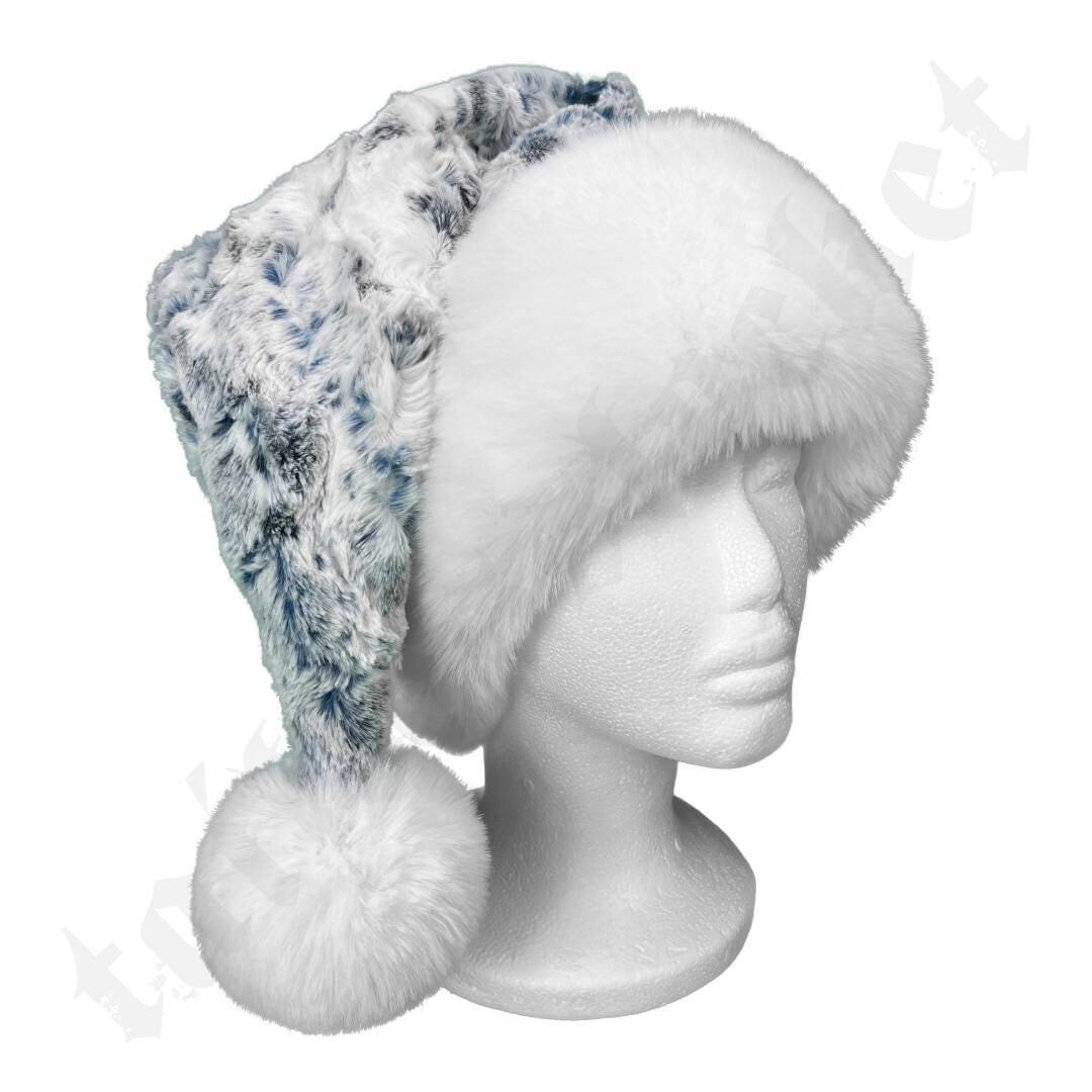 Snowy Owl Minky Plush Santa Hat