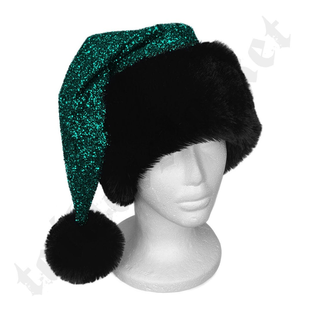 GLITTER Luxury Faux Fur Santa Hat