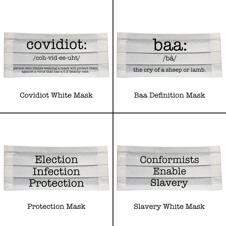 Breathable One Layer Statement Face Mask Made With 100 Muslin Etsy