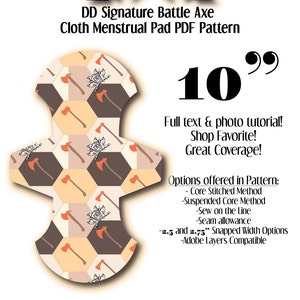 Battle Axe | 10&quot; | Cloth Pad Pattern | PDF | Dreamline Design