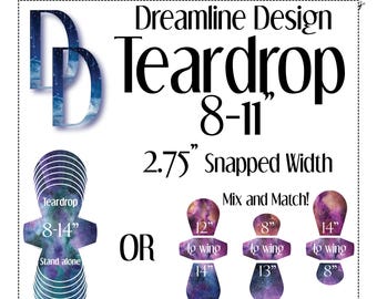 2.75" | 4 Sizes | Teardrop Daytime Bundle | 8" - 11" | Cloth Pad Pattern | PDF | Dreamline Design