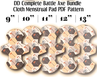 5 Sizes | Complete Battle Axe Bundle | Cloth Pad Pattern | PDF | Dreamline Design