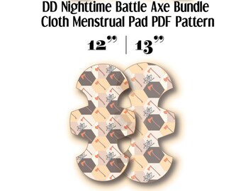 2 Sizes | Nighttime Battle Axe Bundle | Cloth Pad Pattern | PDF | Dreamline Design