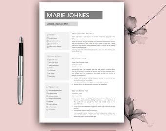 professional resume template cv template for ms word creative resume modern design teacher resume instant download buy 1 get 1 free