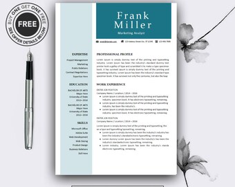 teacher resume template cv template for ms word professional etsy