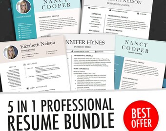 medical resume template cover letter for ms word best cv etsy