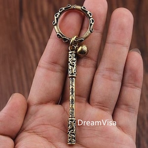 Magic cudgel colgante llavero material cuchillo Lanyard Bike Llave Cadena