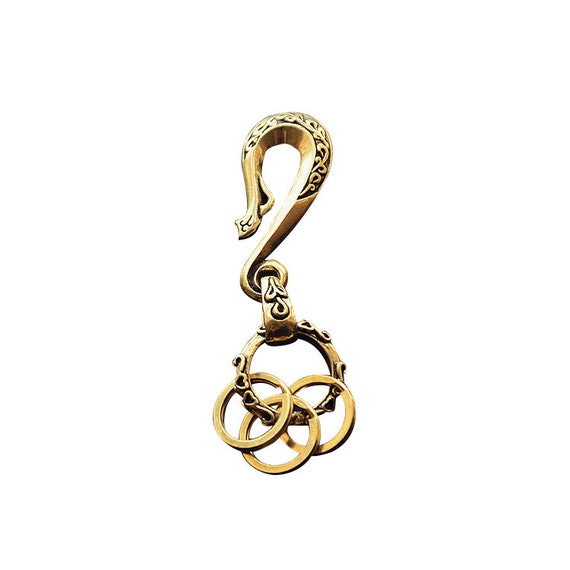 Collections Vintage clap Solid Brass Wallet shackle Chain key ring Belt hook Brass Clasps
