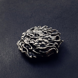 Handmade Brass Lion Burning Fire Wallet Chain Connector Decorative Clasp Leathercraft Stud Biker Keychain