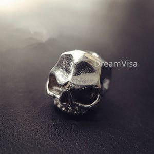 Handmade Unique Brass Skull Beads Lanyard Skull Beads Beads for Necklace/Bracelets Paracord Skull Beads