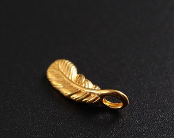 24K 999 Gold Charm Pure Gold Pendant For DIY Bracelet Necklace Jewelry Making 1pc