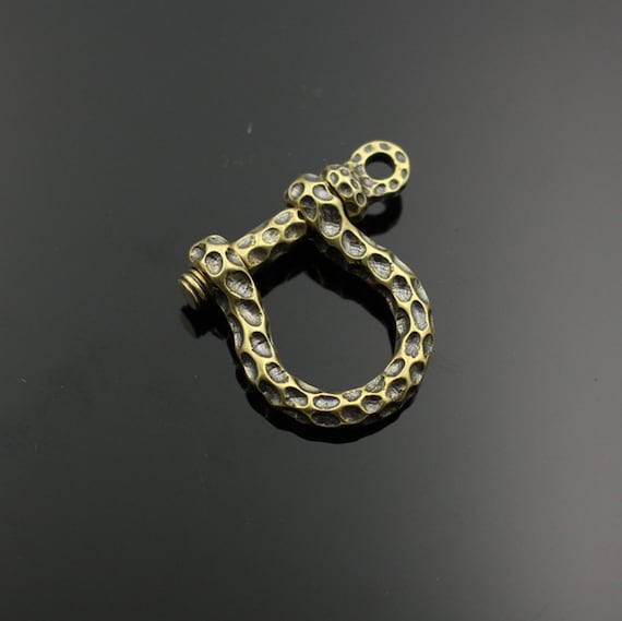 Fine Brass D-Rings with Screw for Bag Findings in Crafts U-Shape Lobster Clasp Swivel Key Ring Clip