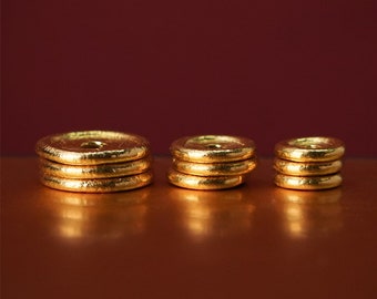 Spacer Bead 24K 999 Gold Pure Gold Bead For Bracelet Necklace Jewelry Making 1pc