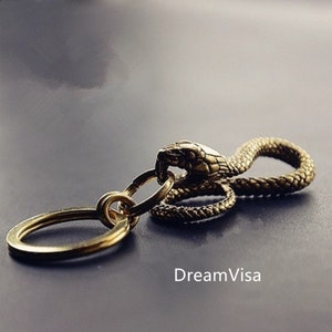Snake Biker Monedero Cadena Conector Concho Solid Brass Punk, Colgante Encanto, Hallazgos, DIY Accesorio Joyería Fabricación