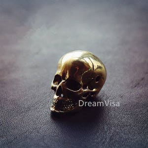 Spacer Bead Brass Skull Beads Lanyard Skull Beads Beads for Necklace/Bracelets Paracord Skull Beads