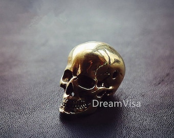 Spacer Bead Brass Skull Beads Lanyard Skull Beads Beads for Necklace/Bracelets Paracord Skull Beads