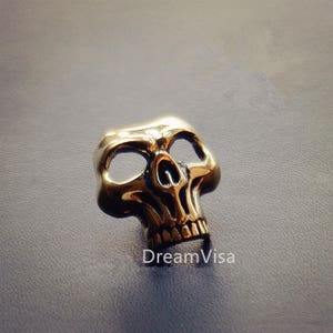 Handmade Brass Skull Connector Purse Wallet Connectors Pins Leathercraft