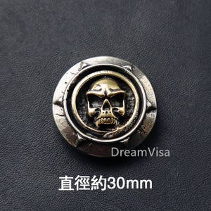 Handgefertigter Messing Totenkopf Biker Portemonnaie Kette Verbinder Zierschließe Ledercraft Totenkopf Schlüsselanhänger
