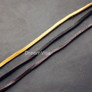 100cm de doble cara cuero cuerda joyería cordón joyería haciendo cadena de joyería de suministro