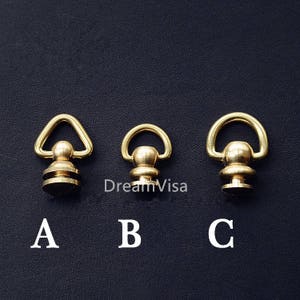 Hecho a mano Rotary Cabeza latón conector de seguridad de seguridad cadena de cartera calidad artículos de cuero suministros hardware diseño único EDC