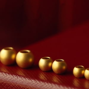 Spacer Bead 24K 999 Gold Pure Gold Bead For Bracelet Necklace Jewelry Making 1pc