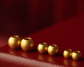 Spacer Bead 24K 999 Gold Pure Gold Bead For Bracelet Necklace Jewelry Making 1pc