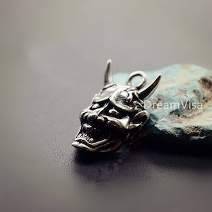 Handmade Fine Brass 般若 Evil Oni Noh Hannya BUDDHIST Mask Handwork HANNY Pendant