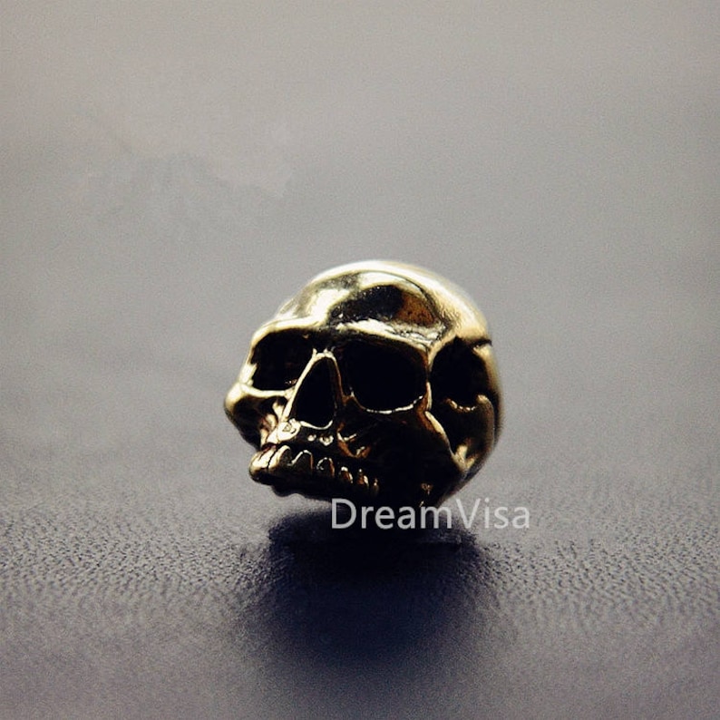 Handmade Unique Design Brass Skull Beads Lanyard Skull Beads Etsy