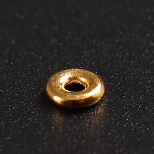 Spacer Bead 24K Solid 999 Gold Pure Gold Bead 1pc