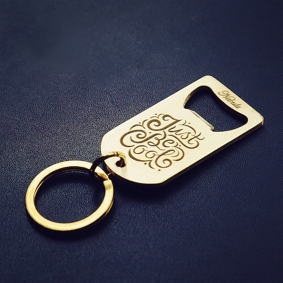 Creative Brass Bottle Opener Key Chain Wallet Connector CNC EDC