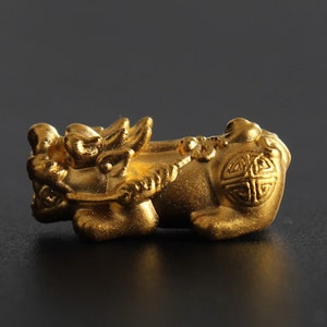 24K 999 Gold Pure Gold Pixiu Luck Fortune For DIY Luxury Bracelet / 19mm*8mm / 1pc