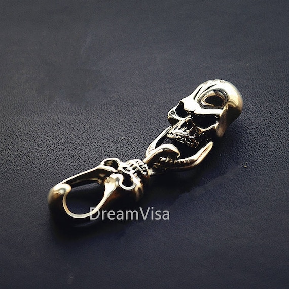 Skull Indian Wallet Chain Connector Decorative Clasp Leathercraft DIY