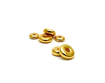 Spacer Bead 24K Gold Pure Gold Bead 1pc
