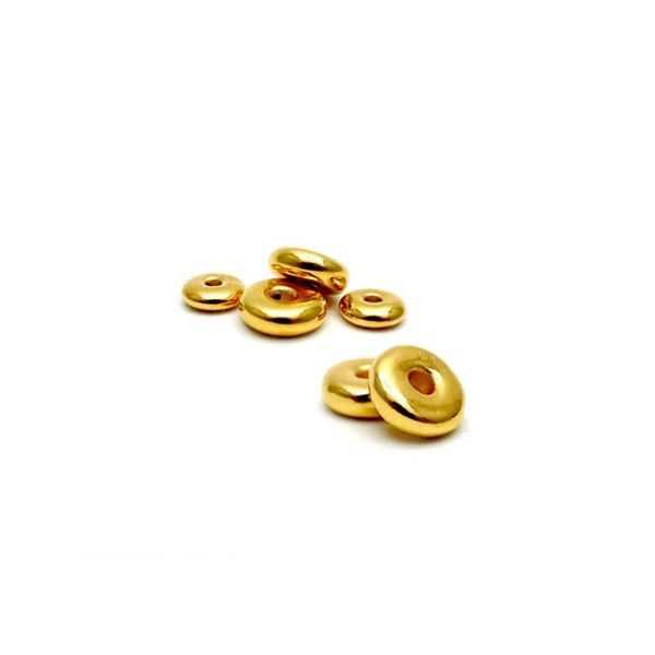Spacer Bead 24K Gold Pure Gold Bead 1pc
