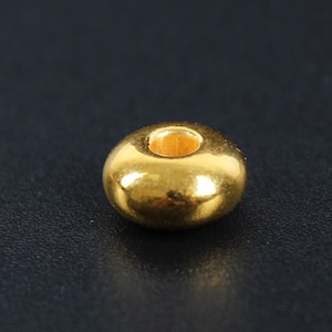 24K Gold 999 Spacer Bead Pure Gold Beads Bring Luck Fortune 1pc