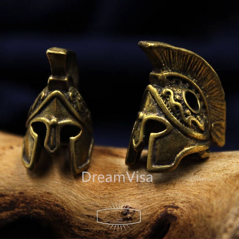 Buy Armour Spartan Roman Warrior Brass Helmet | Red Crest for Men
