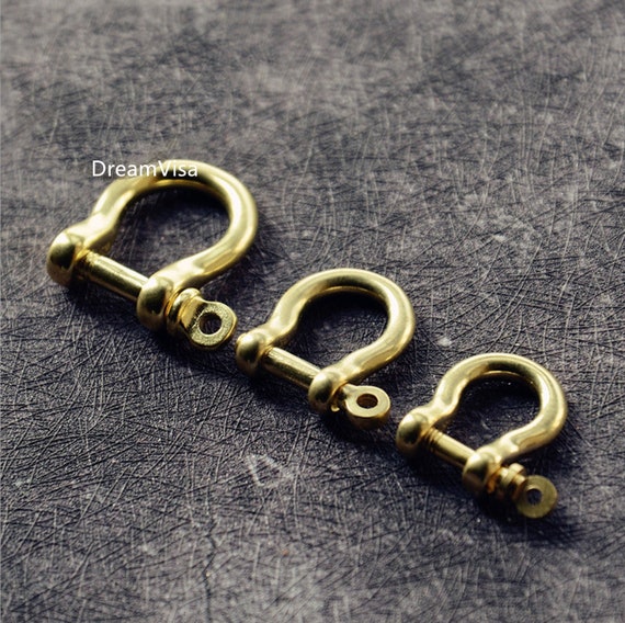 Brass D rings With Screw for Bag Findings in Crafts U shape Lobster Clasp Swivel Key Ring Clip Etsy UK