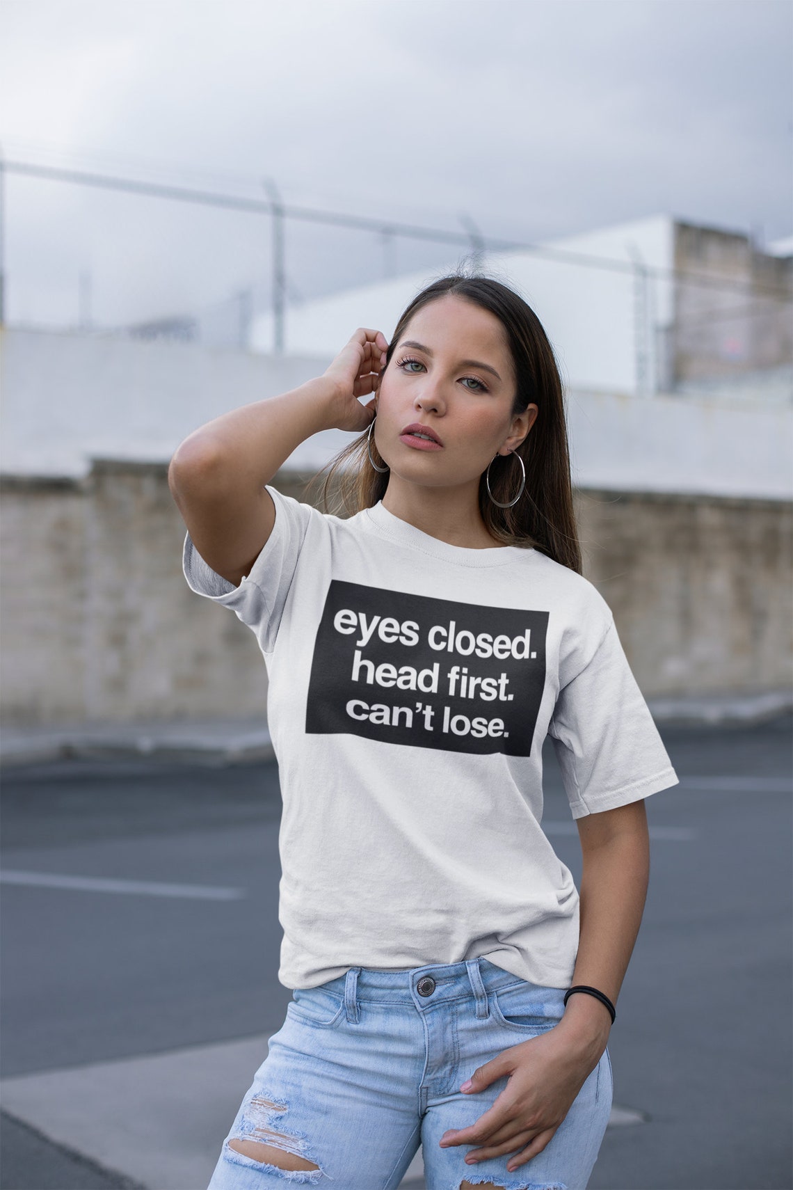 Eyes Closed Head First Can't Lose B99 Shirt Brooklyn Etsy
