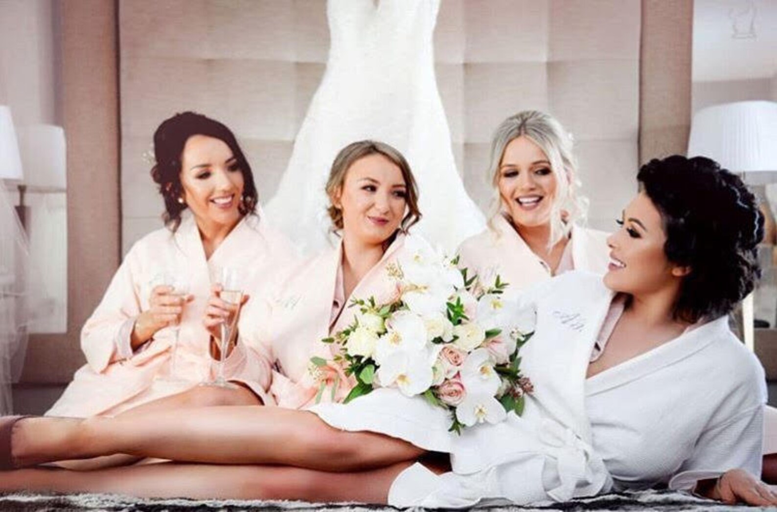 Bride Robe and Slippers Personalised Bridesmaid Gift Set Etsy