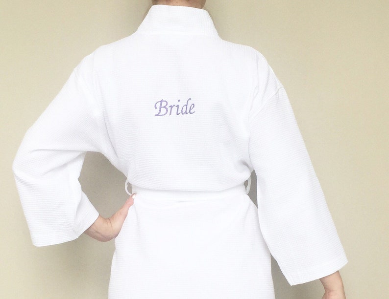 Bridesmaid Waffle Weave Personalised Robes Bridal Party Etsy
