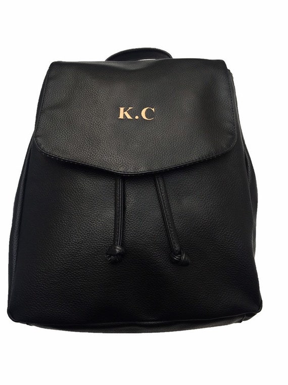 ladies leather look backpack