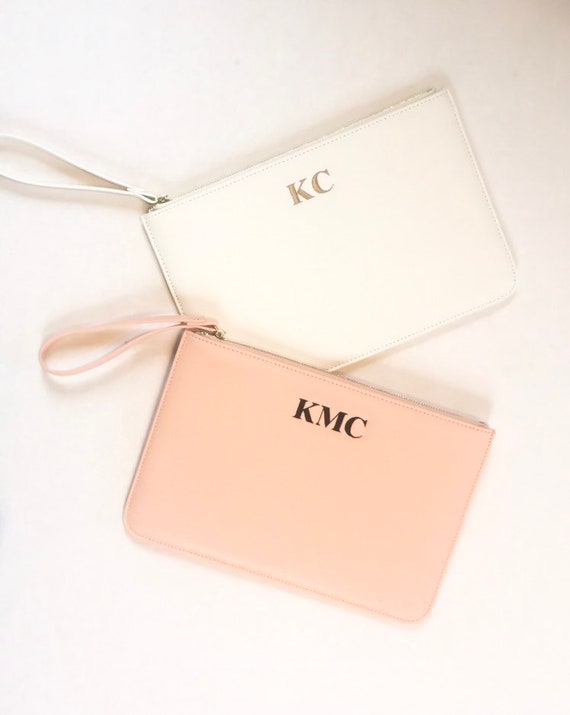 personalised bridesmaid clutch bag