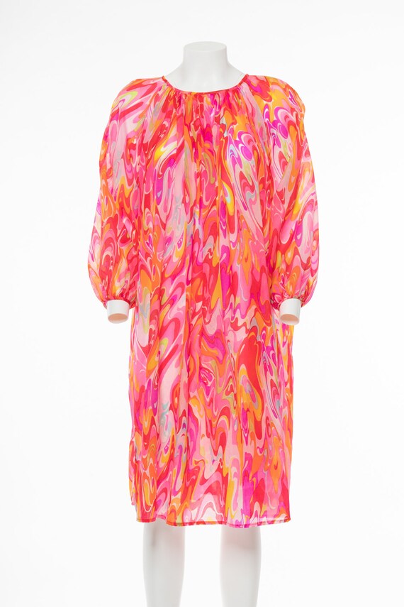 VINTAGE 60s psychedelic multicolor dress