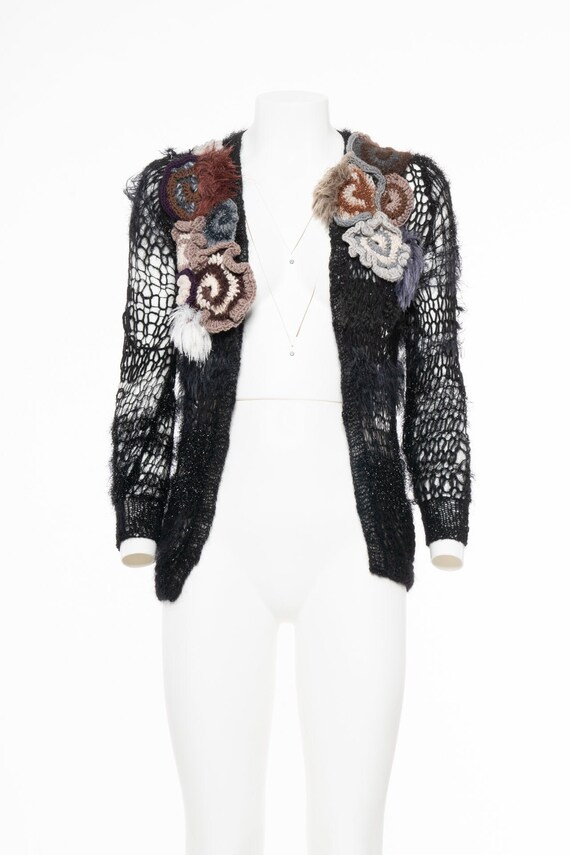 RODARTE Black Wool CARDIGAN