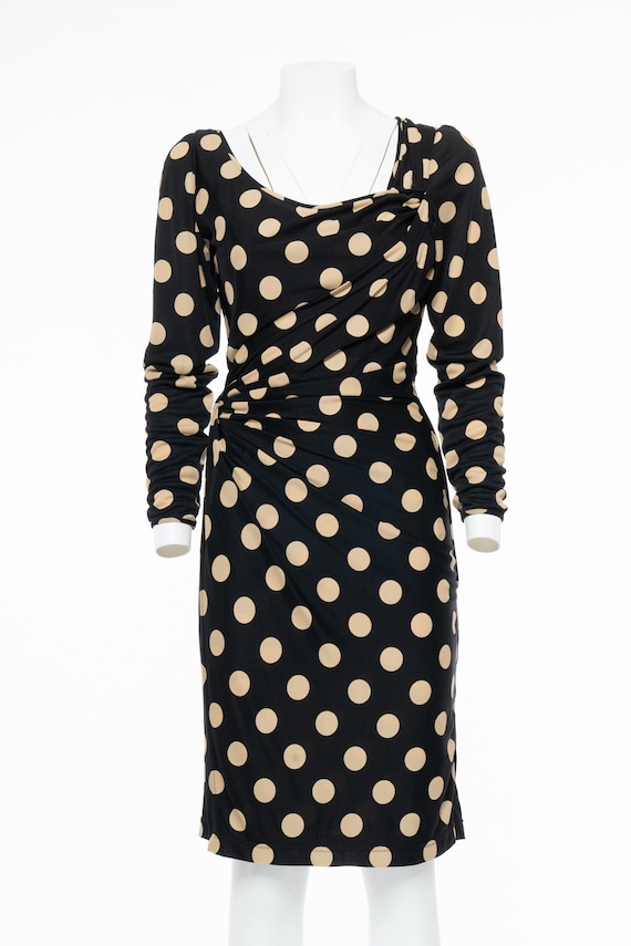 EMANUEL UNGARO Iconic beije pois dress - Vintage 8
