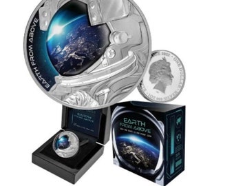 EARTH FROM ABOVE 2022 1 Ounce  Silver Proof Coin - Perth Mint Limited Edition