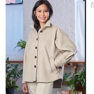Sewing Pattern for Womens Jacket, Shacket, Button Front Jacket, Oversized Jacket Pattern, McCalls 8210, Size 6-14 16-24, Uncut FF